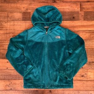 Youth North Face Fleece Hooded Full Zip Jacket
